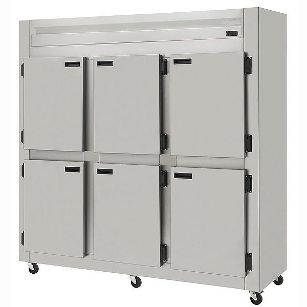 Geladeira Comercial 6 Portas em Inox Escovado + Rosio kofisa