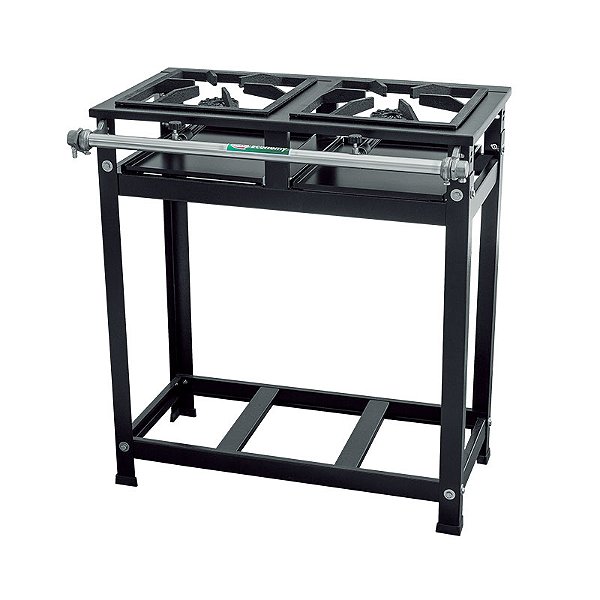 FOGÃO 02 BOCAS ALTA PRESSÃO CRISTAL AÇO