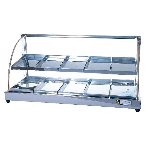 Estufa Simples de 10 bandejas Dupla com Vidro Curvo