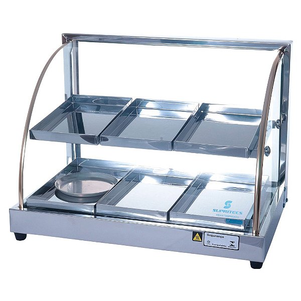 Estufa Simples de 6 bandejas Dupla com Vidro Curvo