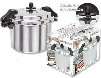 PANELA DE PRESSÃO 12L C/ ALÇA FECHAMENTO EXTERNO