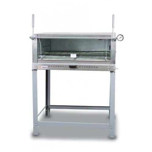 FORNO REFRATÁRIO INOX A GÁS C/ PÉ EPÓXI 90x90