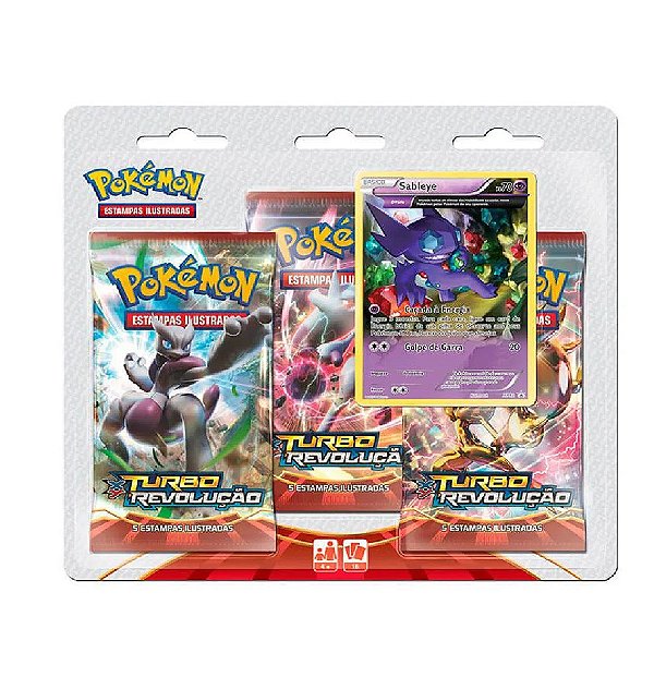 Triple Pack Pokémon Cards XY Turbo Revolução Sableye - Copag