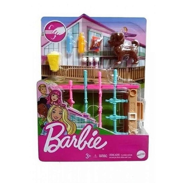 Pebolim Mini Playset com Pet Barbie - Mattel