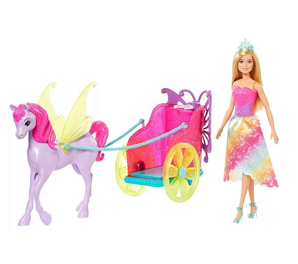 Boneca Barbie Princesa Dreamtopia com Carruagem - Mattel