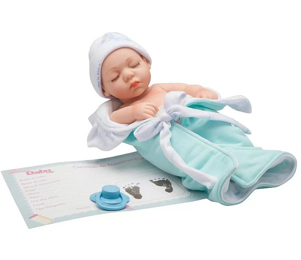 Bebê Reborn Mini Noah Laura Baby 30cm - com Acessórios