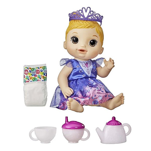 Boneca Baby Alive Bebê Chá de Princesa Loira - Hasbro