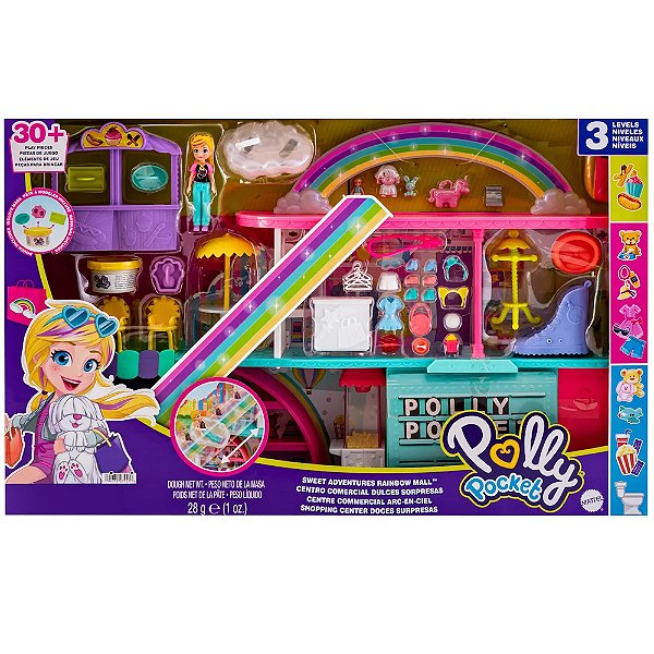 Playset Polly Pocket Shopping Doces Surpresas - Mattel