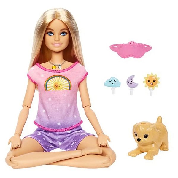 Boneca Barbie Fashion & Beauty Medite Comigo Dia e Noite - Mattel