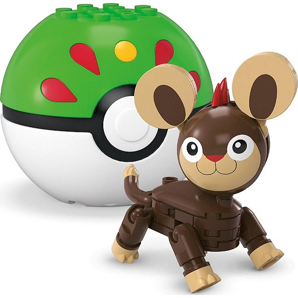 Pokémon + Pokébola Litleo Mega Construx Blocos de Montar - Mattel