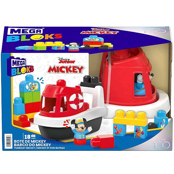 Blocos de Montar Disney Mega Bloks Barco Clássico do Mickey - Mattel