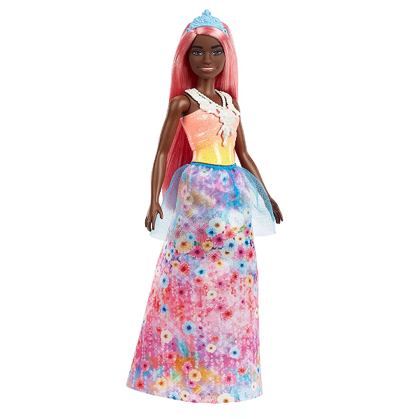 Boneca Barbie Fantasia Donzela de Cabelo Rosa Pastel - Mattel