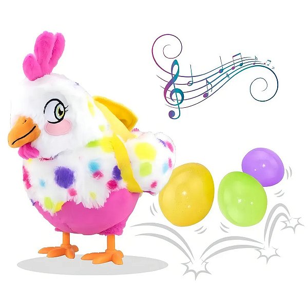 Pelúcia Galinha Roxanne Musical com Movimentos Adotados - Fun