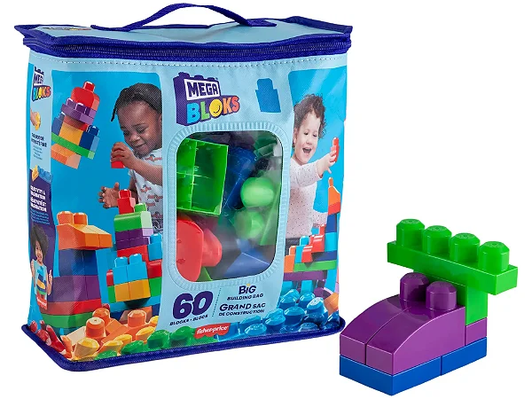 Blocos de Montar Mega Bloks Bolsa de Construção 60 peças - Mattel