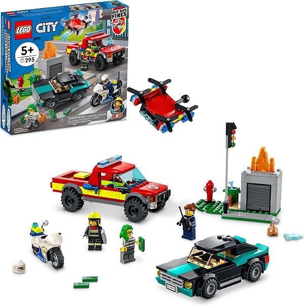 LEGO City Resgate dos Bombeiros e Perseguição Polícial 60319