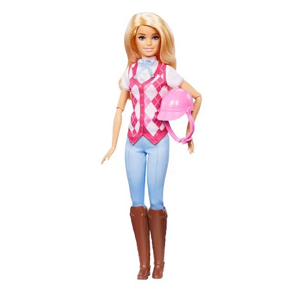 Boneca Barbie Detetive a Garnde Corrida de Cavalos Malibú - Mattel