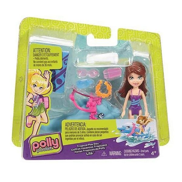Lila Conjunto Praia Polly Pocket - Mattel