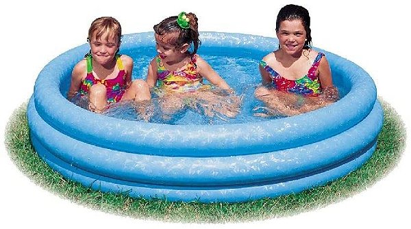 Piscina inflável Três anéis Azul 1,14m x 25cm 156 Litros - Intex