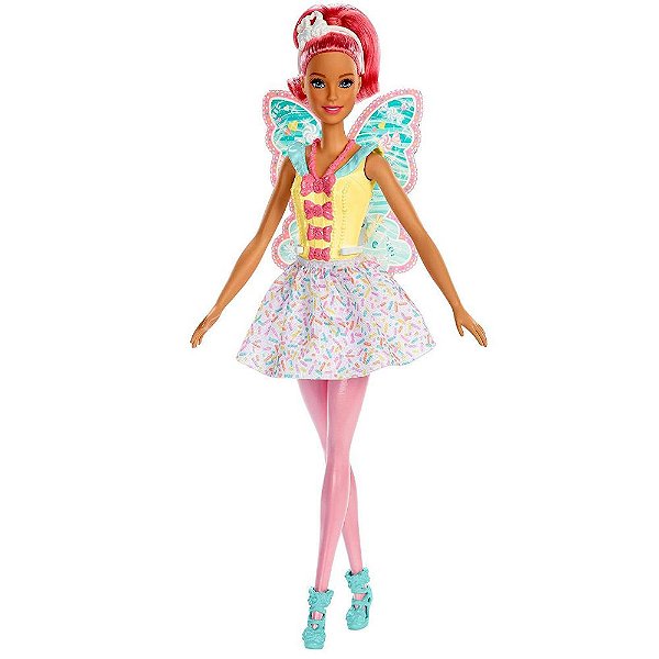 Boneca Barbie Fada Dreamtopia Cabelo Rosa - Mattel