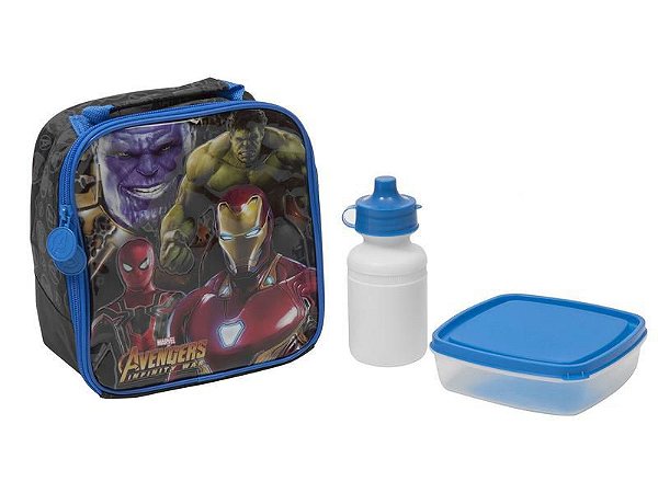 Lancheira Infantil Escolar Marvel Vingadores - Xeryus