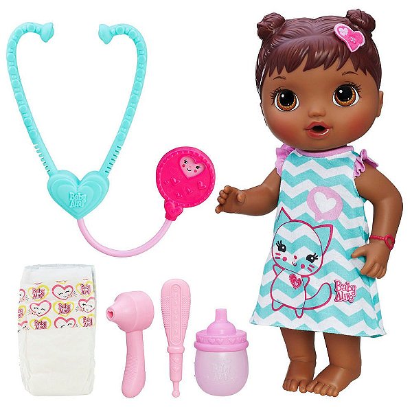 Boneca Baby Alive Cuida de Mim Negra - Hasbro