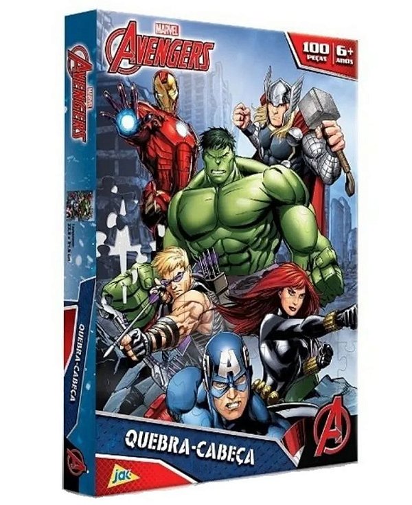 Quebra-cabeça Marvel Os Vingadores 100 Peças - Jak