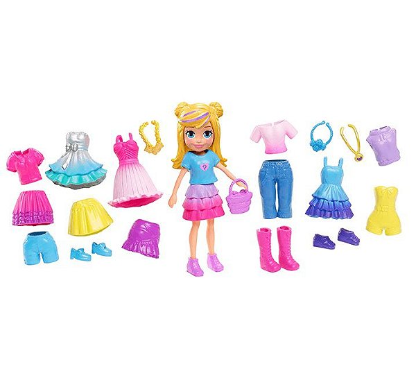 Boneca Polly Pocket Pronta Para A Festa Polly Kit Fabuloso - Mattel