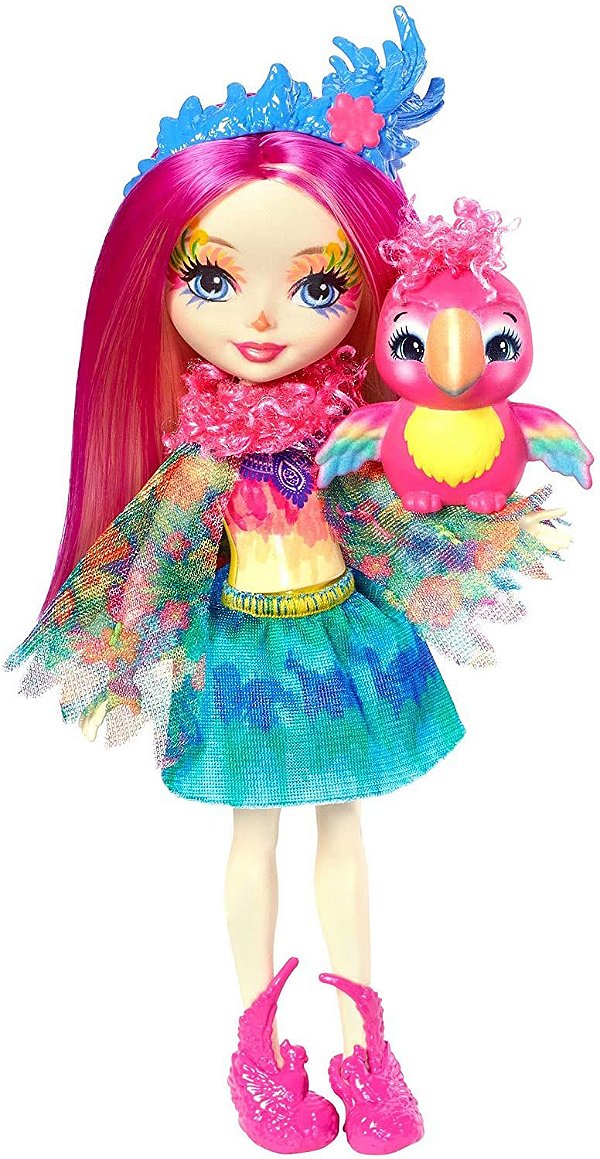 Boneca Enchantimals Bichinho Peeki Parrot & Sheeny - Mattel