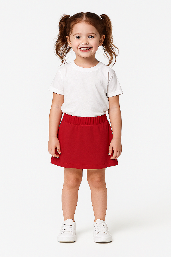 SHORTS SAIA INFANTIL MENINA EM MOLETOM DE ALGODÃO