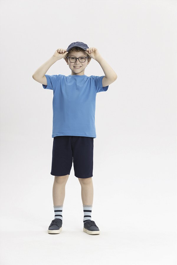 BERMUDA INFANTIL EM MOLETOM SEM FELPA