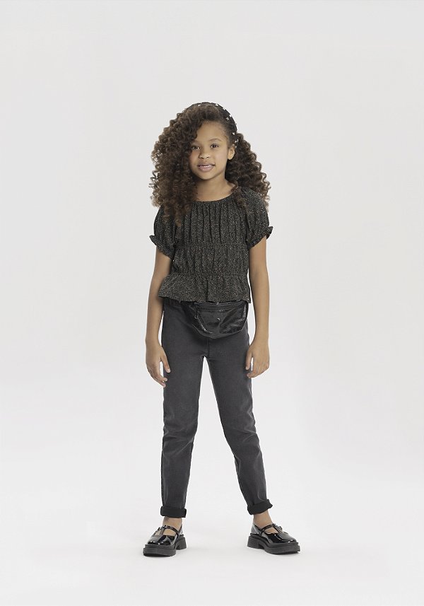 BLUSA FEMININA CROPPED EM MALHA FLORENCE