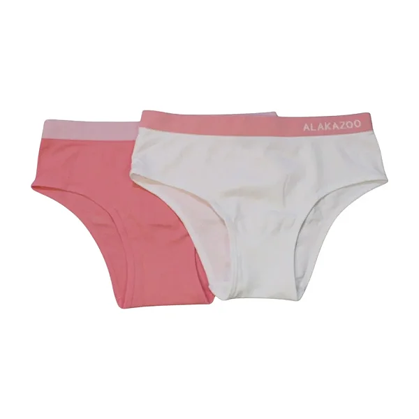 CALCINHA INFANTIL KIT COM 2 UNIDADES SEM COSTURA EM MICROFIBRA