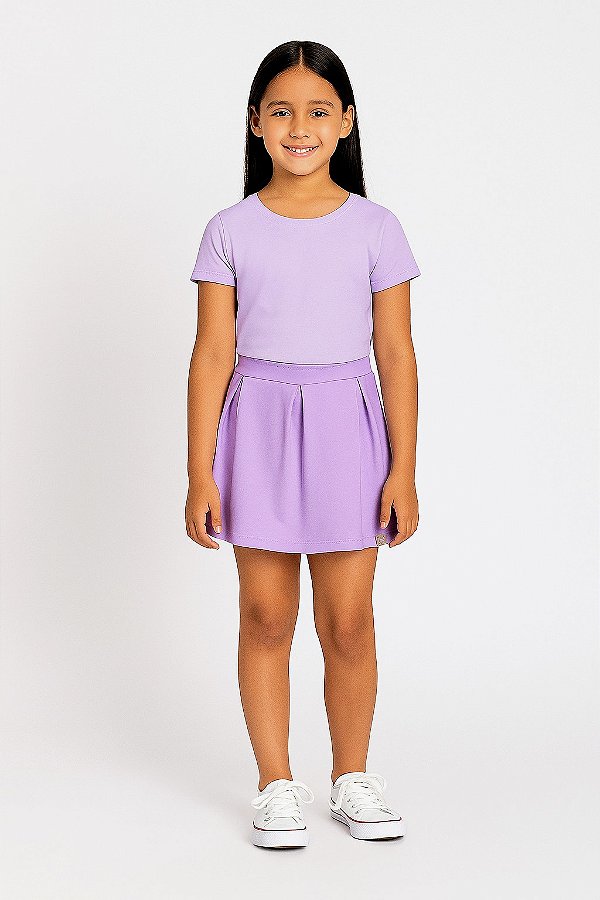 SHORTS SAIA INFANTIL MENINA EM MOLETOM DE ALGODÃO