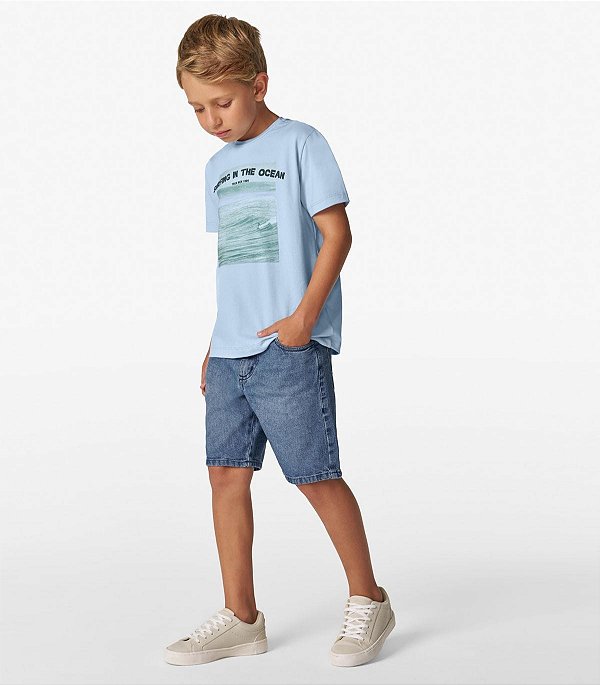 CONJUNTO CAMISETA COM BERMUDA  JEANS