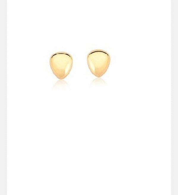 Brinco Liso Dourado Feminino 11176