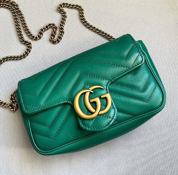 Bolsa Gucci Marmont Pequena Verde