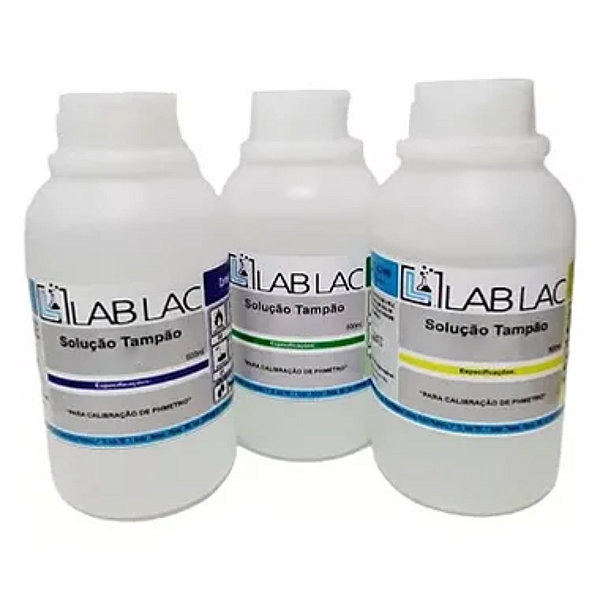 Kit Solução Tampão pH 4,0; 6,86 e 9,18 (250 mL)