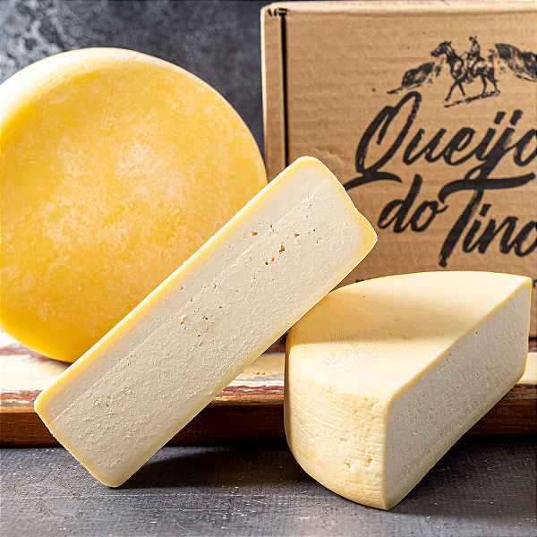 Queijo Minas Artesanal Canastra Fração - Queijo Do Tino - 550G - Queijo Meia Cura