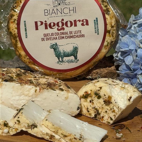 Queijo de Leite de Ovelha - Piegora - Queijo Colonial com Chimichurri - 150g