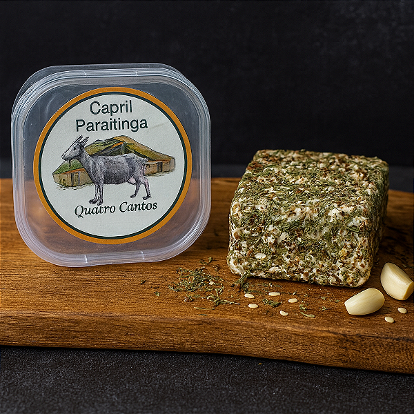 Quatro Cantos - Queijo Fresco de Leite de Cabra com Alho e Oregano 130g