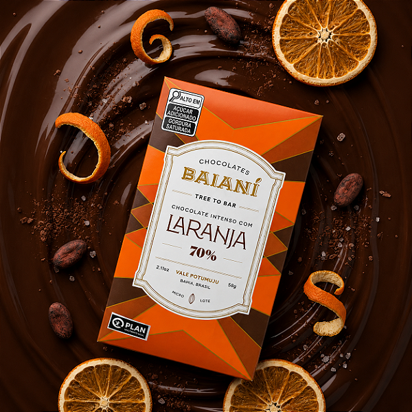 Chocolate Intenso 70% com Laranja 58g