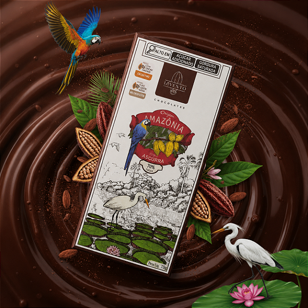 Chocolate Invento 70% - Origem Amazônia - Sitio Ascurra 70g