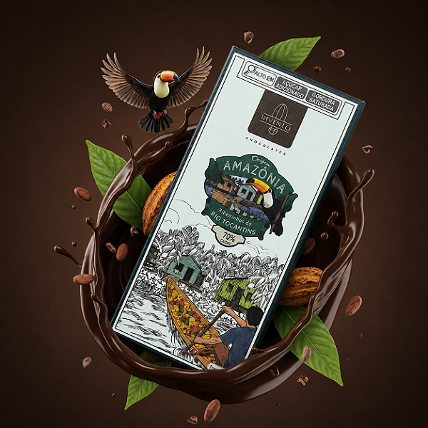 Chocolate 70% - Origem Amazônia - Ribeirinho do Rio Tocantins 70g