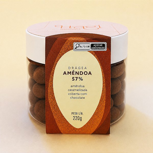 Drágea de Amêndoa 57% Cacau – 220g