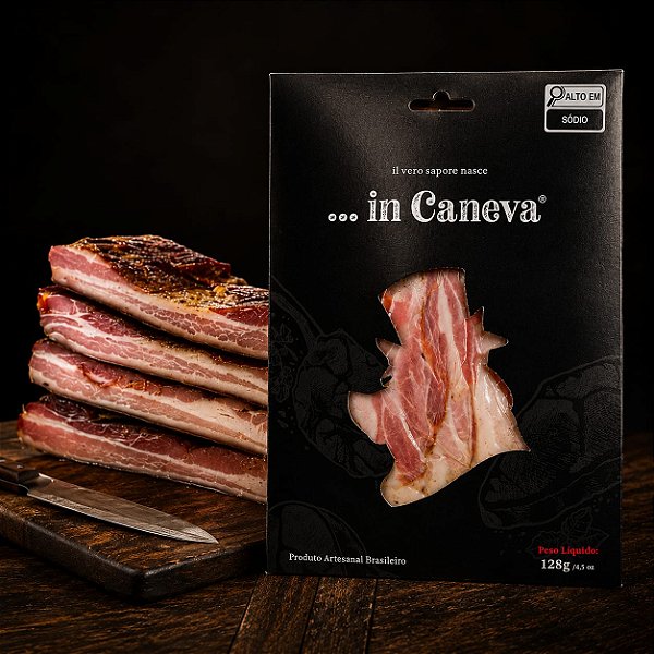 Pancetta Affumicata - Bacon Artesanal Fatiado 128g