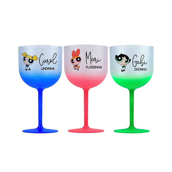 10 TAÇAS DE GIN DEGRADÊ PERSONALIZADA