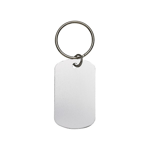Chaveiro de Metal Plaquinha Personalizado com Gravação a Laser Cód.: 10201