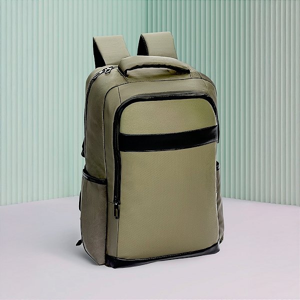 Mochila Couro Sintético USB 21 Litros (08172A)