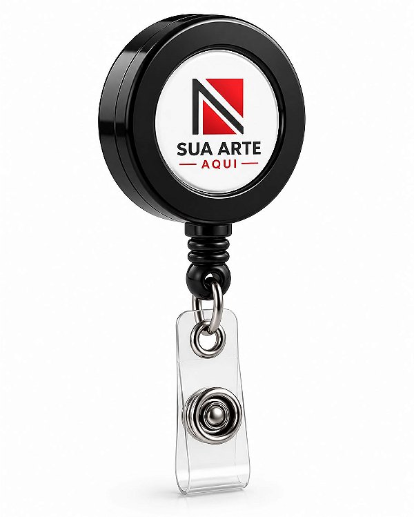 Porta Crachá Retrátil Personalizado em DTF UV