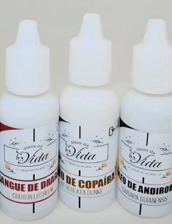 Kit Desparasitação ADULTO - (4 Frascos Copaíba + 4 frascos Andiroba + 4 frascos de Sangue de Dragão))
